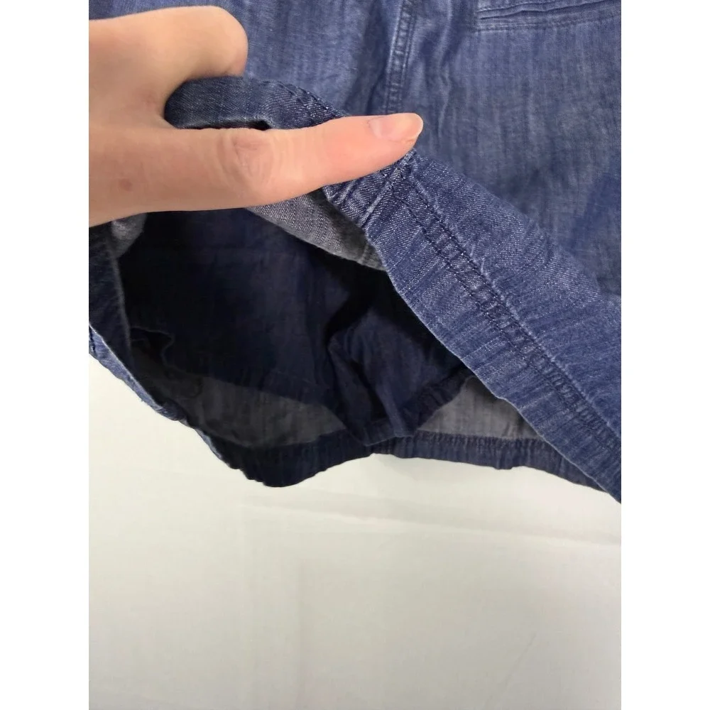 Sonoma Denim Cargo Skort Womens‎ 10 Blue Excellent Embroidered Utility Mini